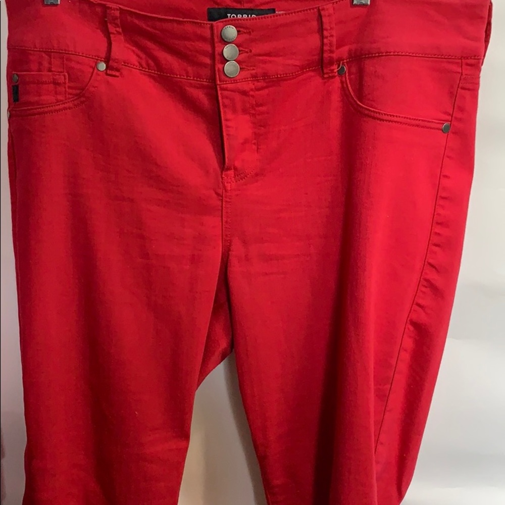 Torrid Red Stretch Jeans